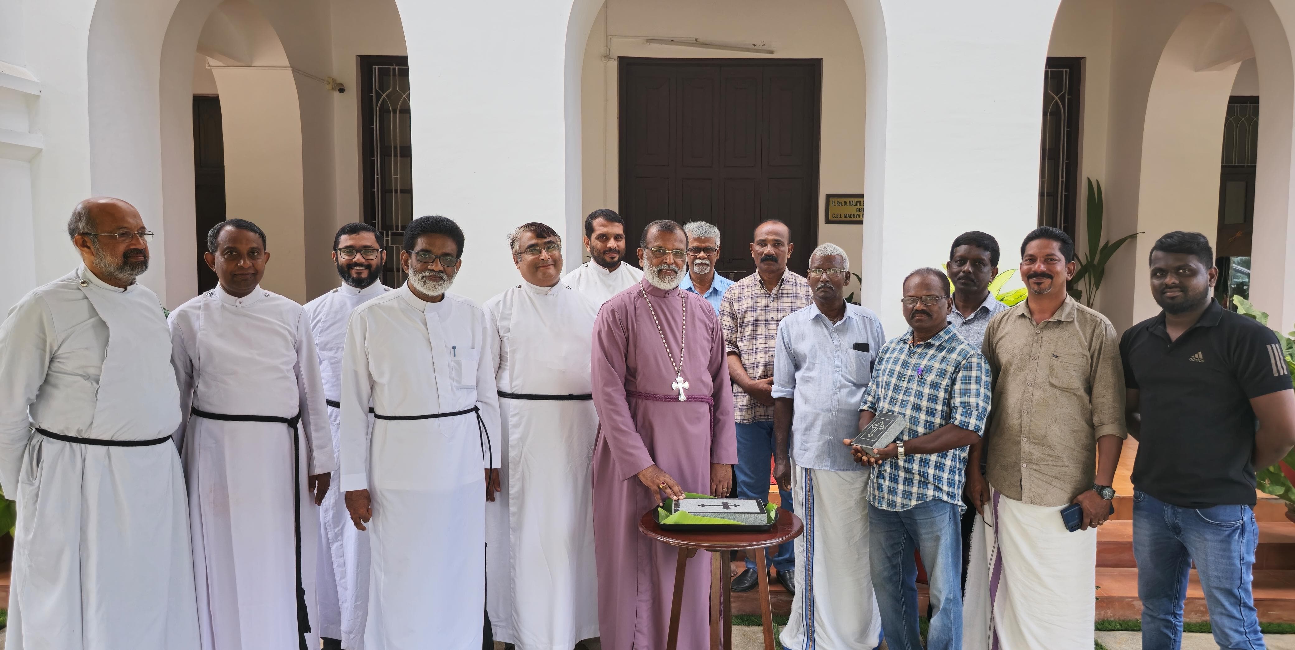 Foundation Stone Blessed by Bishop Dr. Malayil Sabu Koshy Cherian