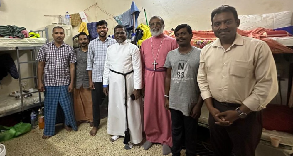 Bishop Malayil Sabu Koshy Cherian Visits Labour Camp at Sharjah