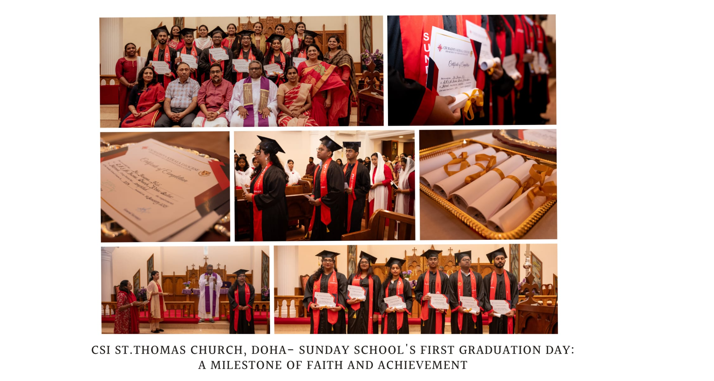 CSI St. Thomas Church, Doha Hosts Its First Ever Sunday School Graduation Ceremony