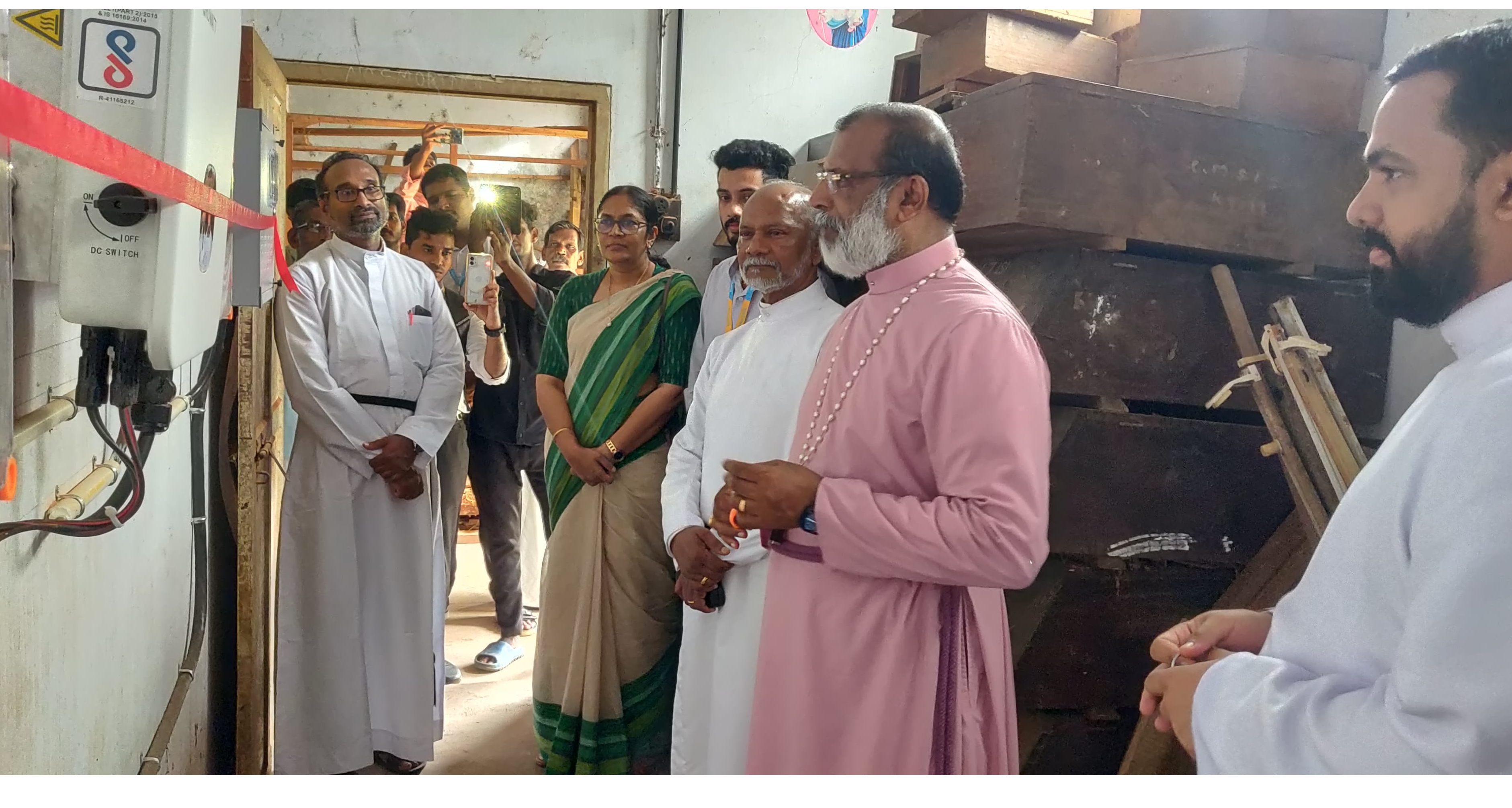 Bishop inaugurated the newly installed solar unit at CMS Industrial School